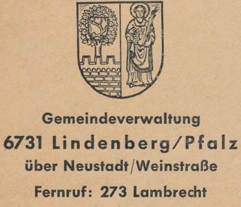 Wappen von Lindenberg (Pfalz)/Coat of arms (crest) of Lindenberg (Pfalz)