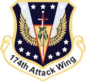 Coat of arms (crest) of the 174th Attack Wing, New York Air National Guard