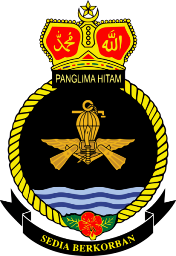 Coat of arms (crest) of the KD Panglima Hitam (HMS Black Knight), Royal Malaysian Navy