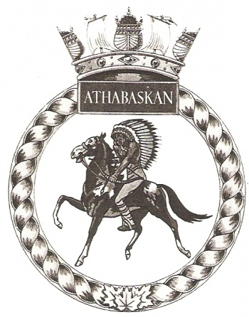 Coat of arms (crest) of the HMCS Athabaskan, Royal Canadian Navy