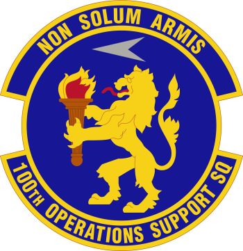 Coat of arms (crest) of the 100th Operations Support Squadron, US Air Force