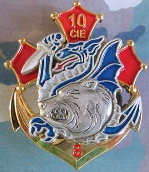 Coat of arms (crest) of the 10th Company, 8th Marine Infantry Parachute Regiment, French Army