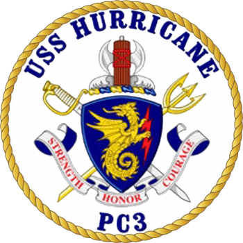 Coat of arms (crest) of the Coastal Patrol Ship USS Hurricane (PC-3)